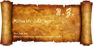 Mihain Zámor névjegykártya